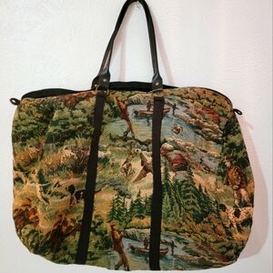 Vintage Tapestry Travel Duffel Bag